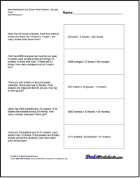 Division questions may have remainders which need to be interpreted (e.g. Word Problems Extra Facts Multiplication And Division Word Problems Word Problems Division Word Problems Subtraction Word Problems