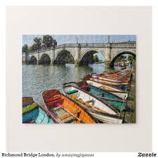 Make your own cushion today! Richmond Bridge London Jigsaw Puzzle Zazzle Co Uk Richmond Bridge Jigsaw Puzzles Custom Puzzle