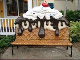 Icecream Bench In Front Of Paradise Island Icecream Shop I Would Love To Get My Hands On One Of These Ice Cream Shop Ice Cream Parlor Ice Cream Sundae