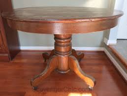 Antique vintage hand carved wood pedestal display table plant stand vase flawor. Diy Table Leaf For Vintage Dining Table Scavenger Chic