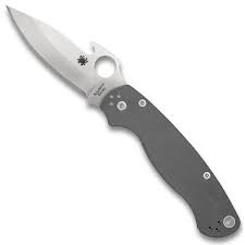 Spyderco Exclusive Dark Gray G10 Para Military 2 Emerson Opener, Satin  Elmax | BladeOps