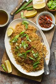 Miso Stir Fried Noodles Vegan Recipe Onion Recipes Pickle Onions Recipe Veggie Recipes