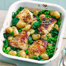 Bbc Good Food On Instagram Sticky Honey Mustard Chicken Thighs Veggies And Sauce All In One Dish Now That S What We Call A Winner Chicken Dinner Search