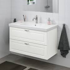 In addition, the correct choice of table is also important for the correct ergonomics of the bathroom. Godmorgon Odensvik Bathroom Vanity Kasjon White Hamnskar Faucet 103x49x64 Cm Ikea Canada Ikea