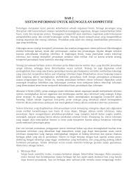 Pdf Bab 2 Sistem Informasi Untuk Keunggulan Kompetitif