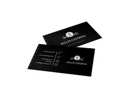 Printed on a shimmery, silver metallic paper, this card has art deco flair. Black Catering Business Card Template Mycreativeshop