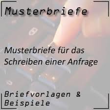 Geschäftsbrief vorlage & muster für verschiedene anlässe. Musterbriefe Fur Anfrage Anfrage Schreiben Beispielbrief Anfrage