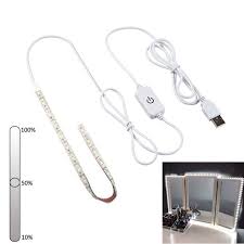 3528 5050 Smd Led Mirror Light Strip Bathroom Makeup Light Tape Touch Dimmable Usb 5v Dressing Table Mirror Backlight 1m 2m 3m Vanity Lights Aliexpress