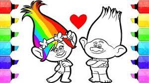 Trolls Poppy Coloring Pages How To Draw And Color Dreamworks Trolls Poppy And Branch Coloring Book Youtube