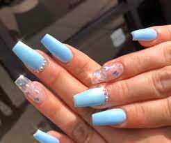 The design can be pulled off using stickers or nail art wish for a more subtle butterfly nail design? Cute Blue Butterfly Nails Short Novocom Top
