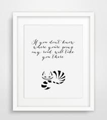 Cheshire Cat Quote Alice In Wonderland Cheshire Cat Print Etsy