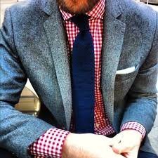 Black And White Check Coat Mens Red Gray And Navy Can T Go Wrong Menswear Shirt And Tie Combinations Mens Fashion Mens Fashion Blog