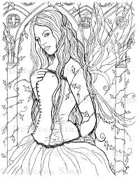 See more ideas about coloring pages, gothic, coloring books. Gothic Fairy Fantasy Art Coloring Book Page Elvenstarart