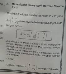 Cara sarrus ini adalah cara yang paling mudah untuk mencari determinan matriks 3 × 3. Rumus Invers Matriks Ordo 2x2 Brainly Co Id