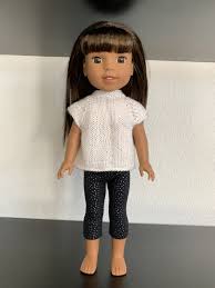 Meanwhile i've been busy knitting outfits for a little doll i. Knitted Top For Wellie Wisher American Girl Wellie Wishers Wellie Wishers Patterns Free American Girl Wellie Wisher Dolls