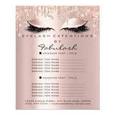 Makeup Beauty Salon Brown Glitter Price List Lash1 Flyer Zazzle Com Lashes Beauty Lashes Makeup Beauty Makeup