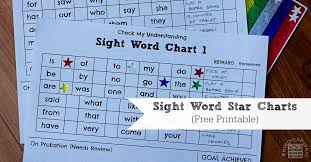 Sight Word Star Charts Researchparent Com