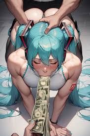 Holding Money, Huge Tits, Hatsune Miku Hentai AI Porn