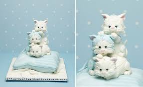 Birthday for the cat lover in red and pink hues ca…. Kitty Cat Cakes For Cat Lovers Cake Geek Magazine Cat Cake Kitten Cake Cat Cake Topper