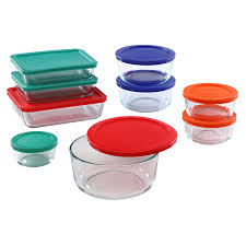 The lids have a silicone gasket to keep the contents of your containers sealed and foods fresh. Pyrex Glass Food Container Set