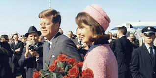The convertible crossing in front of the grassy knoll, jfk jr.'s funeral salute, jackie's pillbox hat and pink suit, stained with her husband's blood. Jackie Kennedy Chanel Suit Jfk What Happened To Jackie Kennedy S Pink Suit