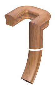 7890 2 Left Hand 2 Rise 180 Deg Gooseneck No Cap Handrails Stair Handrail Gooseneck