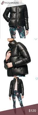 Nwt Andrew Marc Faux Leather Puffer Coat Large Puffer Coat Leather Fashion Andrew Marc