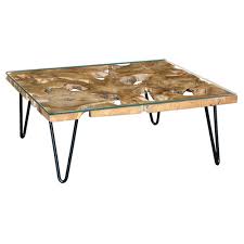 Great savings & free delivery / collection on many items. Square Recycle Timber Coffee Table With Tempered Glass Temple Webster