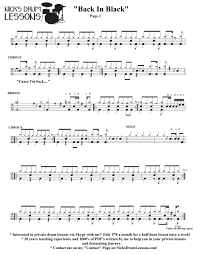 Let's add a kick drum in. Back In Black Ac Dc Drum Sheet Music Nick S Drum Lessons