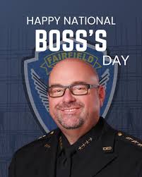 Today, we celebrate National Boss's Day — recognizing Chief of Police Dan  Marshall whose leadership champions accountability, transparency, and  community partnership. The same can be said of the other 40 or so