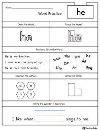 Also its perfect for fine motor skills activity, as teaching resource for homeschooling parent, daycare and preschools. Practice Sheet She Or He Kindergarten He She It They Pronoun Worksheets English Worksheets For Kindergarten English Worksheets For Kids Job Responsibilities Of A Kindergarten Teacher Traits Of Character Teaching Plan