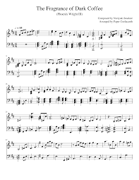 The Fragrance Of Dark Coffee Phoenix Wright Ace Attorney Ost Sheet Music For Piano Solo Musescore Com