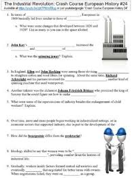 Crash Course European History 24 The Industrial Revolution Worksheet