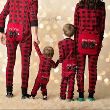 Lazyone Youth Adult Buffalo Plaid Bear Cheeks Flapjack Matching Christmas Pj S Ruffles Bowties Bowtique