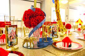This plastic carnival themed tablecloth roll is 100 feet long and will add lots of decoration using carnival themed stripes on your tables! Kara S Party Ideas First Birthday Carnival Party Kara S Party Ideas