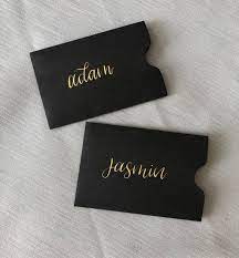 Greeting cards 4.25 x 5.5 (a2) by pipple designs on @creativemarket. Hand Lettered Black Gift Card Envelopes Black Business Card Etsy