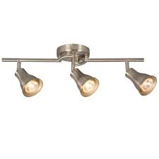 Home depot garland tx locations, hours, phone number, map and driving directions. Hampton Bay 3 Light Brushed Nickel Track Light Home Depot Canada Ceiling Lights Track Lighting Kitchen Sink Lights