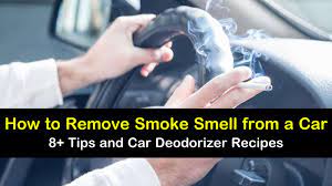 You may find that doing this a few times will be effective in getting rid of the cigarette smoke smell in your car. 8 Clever Ways To Remove Smoke Smell From A Car