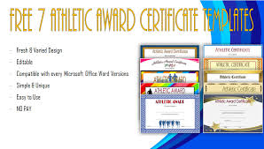 Athletic Certificate Template Word | Biya Templates