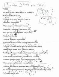 Faded Alan Walker Guitar Chord Chart Tune Down 1 2 Step For Recording Guitar Chords And Lyrics Lyrics And Chords Guitar Chord Chart