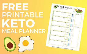 free printable keto meal planner