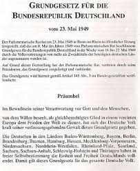 Sie bindet die legislative, judikative und exekutive an die regularien der verfassung und soll damit den bürger vor staatswillkür schützen. Grundgesetz Fur Die Bundesrepublik Deutschland Wikipedia