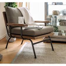 The Accent Chair Is The Perfect Complement To Your Reading Book With Wide Paneled Arms And Comforting F Upholstered Accent Chairs Furniture Living Room Chairs