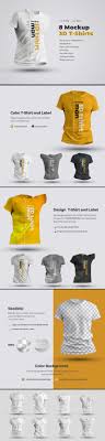 Download 227 t shirt mock up free vectors. 8 Mockups 3d T Shirts In Apparel Mockups On Yellow Images Creative Store