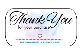 Thank you for your purchase. Thank You Label Template Postermywall