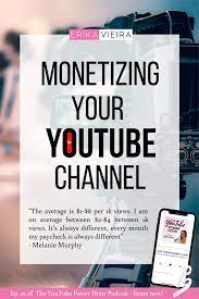 Monetizing Your Youtube Channel Listen To Melanie Murphy Talking About Growing On Youtube Ho Youtube Channel Ideas Youtube Business Youtube Marketing Strategy