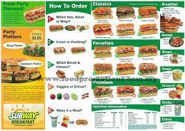 Malaysia Food Promotions Subway New Menu 2011 Subway Sandwich Fast Food Menu Subway Menu