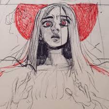 Image May Contain Drawing Idea For Introduction To Japanese Art Black And White With Use Of Red Art Character Art Cute Art