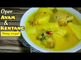 Opor ayam adalah hidangan berbahan dasar ayam yang dilengkapi kuah santan yang gurih dan nikmat. Resep Opor Ayam Kentang Simpel Youtube