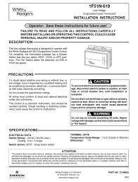 Knowing what each thermostat wire does can help in wiring up a new or replacement room thermostat. White Rodgers 1f51n 619 Installation Instructions Pdf Download Manualslib